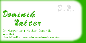 dominik malter business card